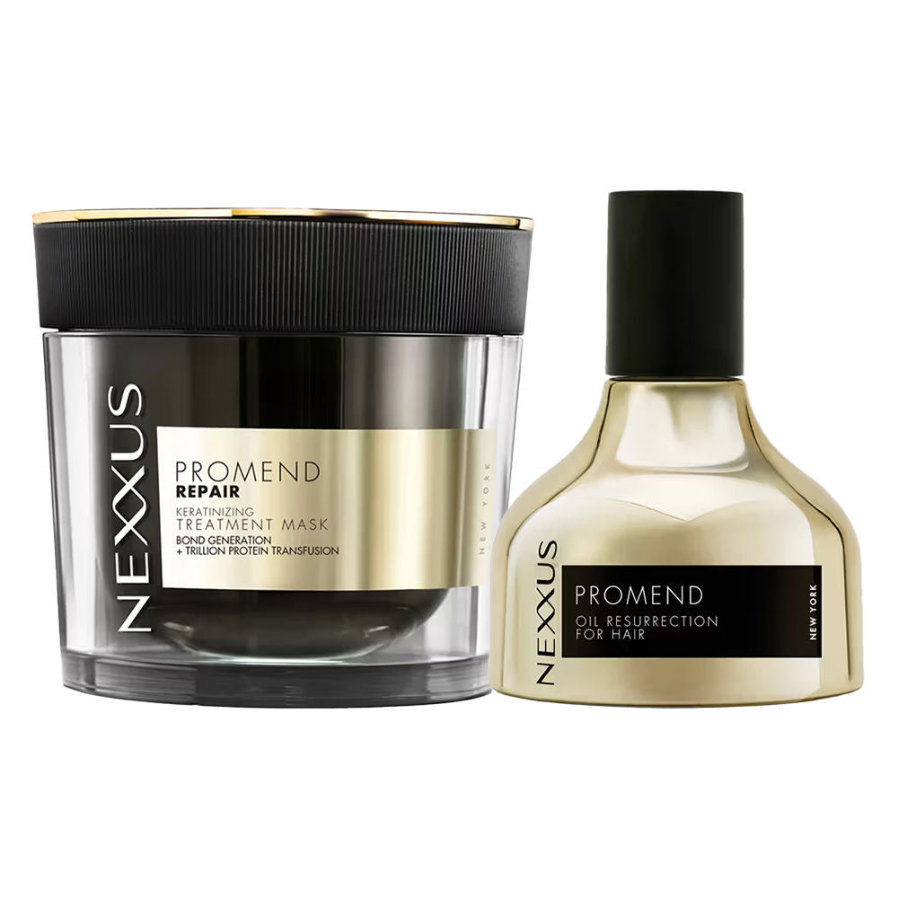 Nexxus Promend Repair Keratinizing Deep Bond Treatment Mask + Oil Resurrection Hair Serum Combo
(2pcs)