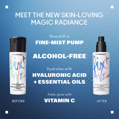 M.A.C Prep + Prime Fix+ Setting Spray - Magic Radiance (Makeup Fixer) With Hyaluronic Acid
(100ml)