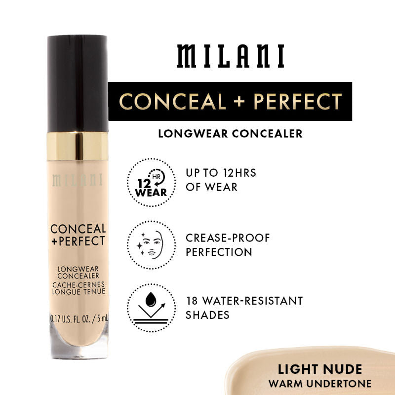 Milani Conceal + Perfect Long Wear Concealer Warm Beige
(5ml)