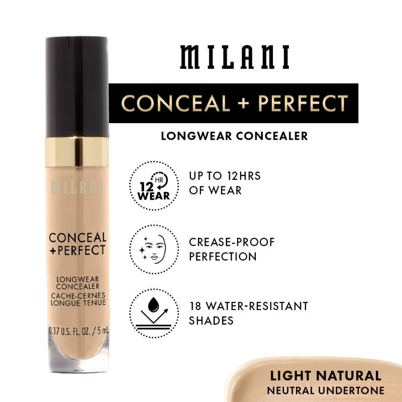 Milani Conceal + Perfect Long Wear Concealer Warm Beige
(5ml)