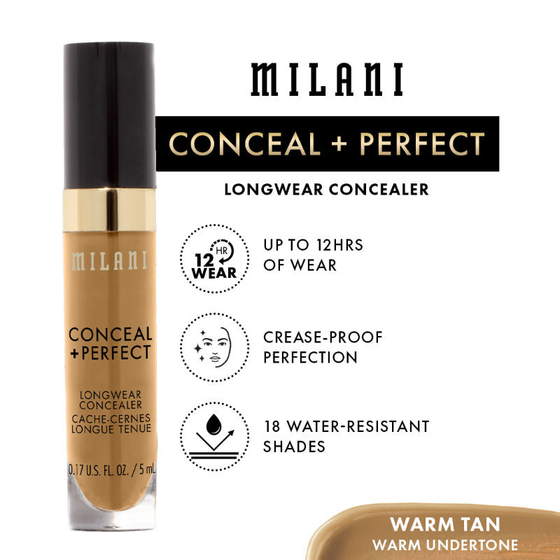 Milani Conceal + Perfect Long Wear Concealer Warm Beige
(5ml)