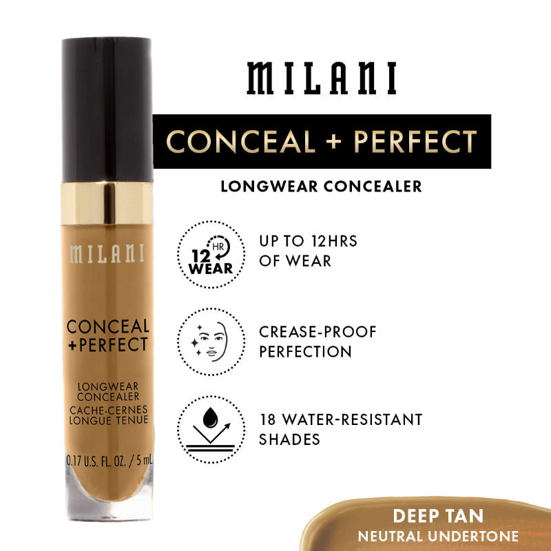 Milani Conceal + Perfect Long Wear Concealer Warm Beige
(5ml)