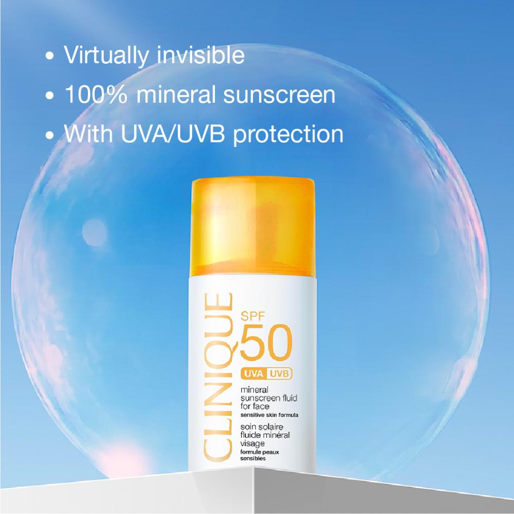 Clinique SPF 50 UVA/UVB Mineral Sunscreen Fluid For Face
(30ml)
