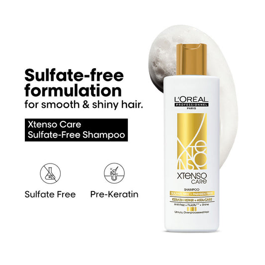 L'Oreal Professionnel Xtenso Care Sulfate-Free Shampoo, Frizz-Free & Shiny Hair With Pro-Keratin
(250ml)