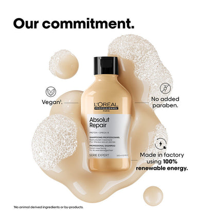 L'Oréal Professionnel Absolut Repair Shampoo For Dry and Damaged Hair With Protein & Omega-9
(300ml)