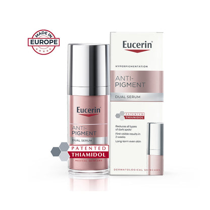 Eucerin Anti-Pigment Dual Serum With Thiamidol & Hyaluronic Acid , Reduces Dark Spots & Rejuvenates
(30ml)