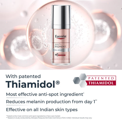 Eucerin Anti-Pigment Dual Serum With Thiamidol & Hyaluronic Acid , Reduces Dark Spots & Rejuvenates
(30ml)