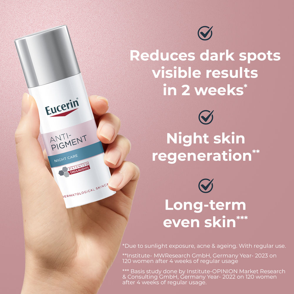 Eucerin Anti-Pigment Night Cream With Thiamidol Reduces Dark Spots & Night Regeneration
(50ml)