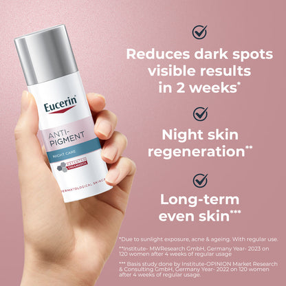 Eucerin Anti-Pigment Night Cream With Thiamidol Reduces Dark Spots & Night Regeneration
(50ml)