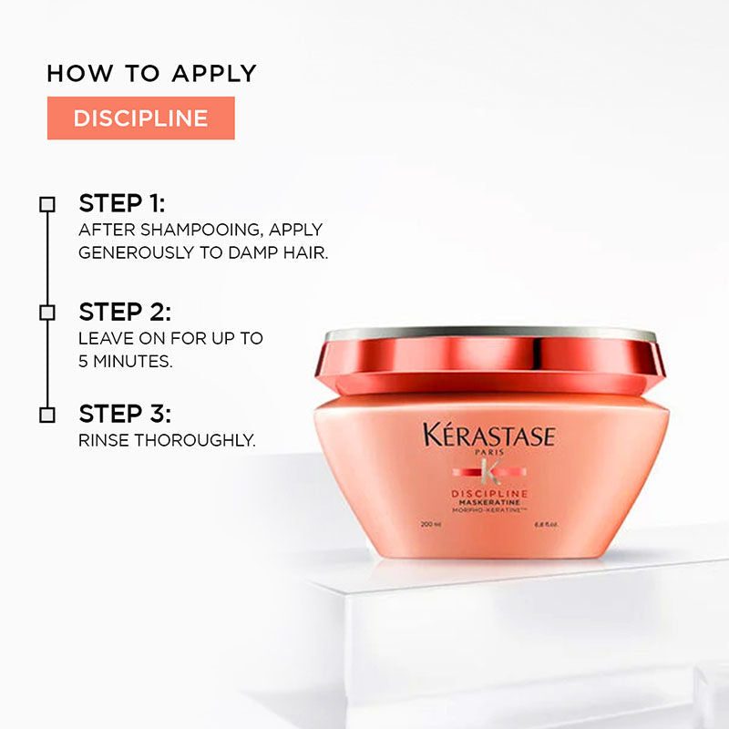 Kerastase Discipline Maskeratine Mask For Frizzy Hair, With Morpho-Keratine
(200ml)