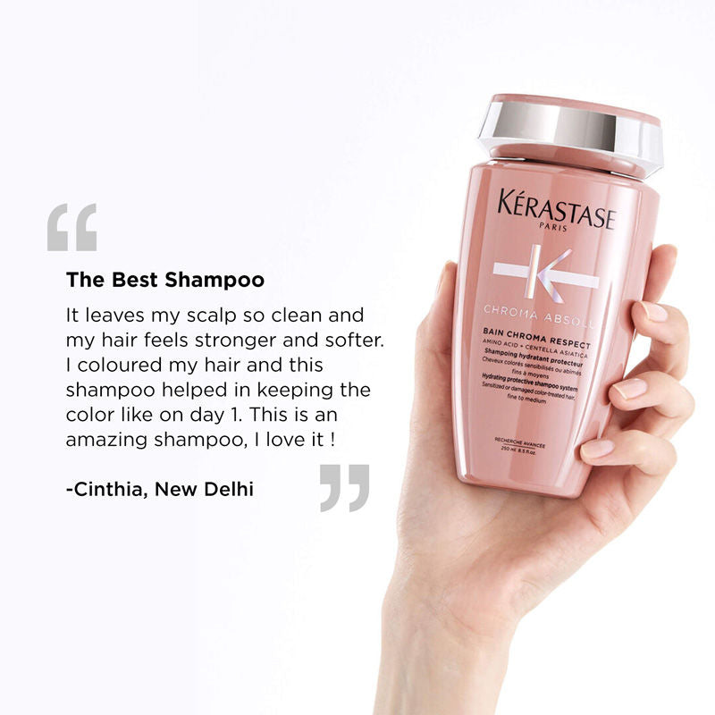 Kerastase Chroma Absolu Bain Respect Shampoo For Colour Treated Fine Hair, Sulphate-Free
(250ml)