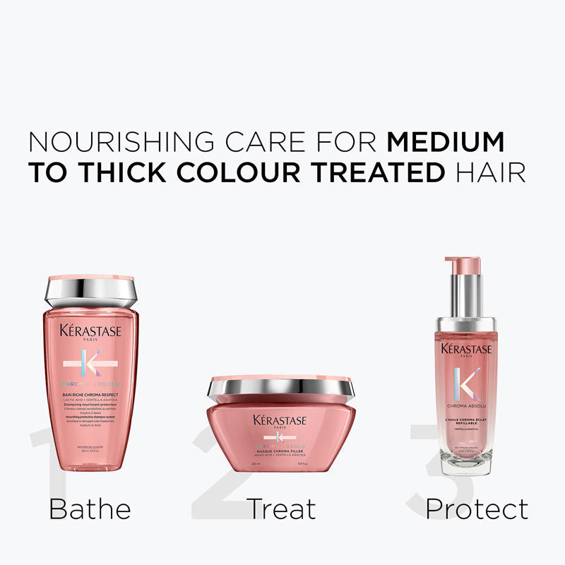 Kerastase Chroma Absolu Masque Chroma Filler Hair Mask For Color Protection & Nourishment, With Amino Acid
(200ml)