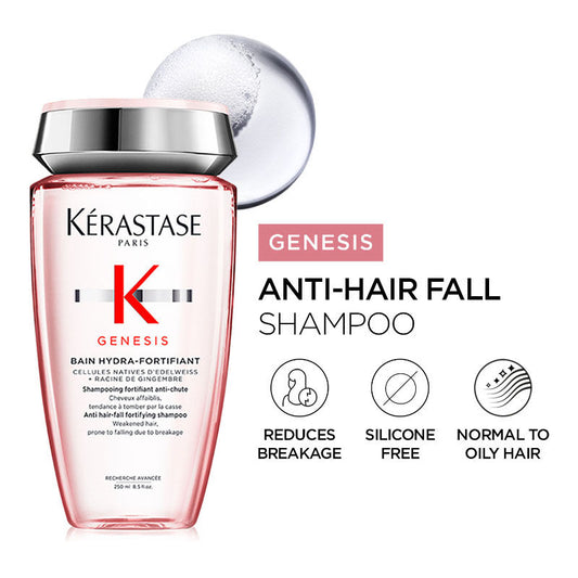 Kerastase Genesis Hydra-Fortifiant Anti-Hair Fall Shampoo For Normal To Oily Hair
(250ml)