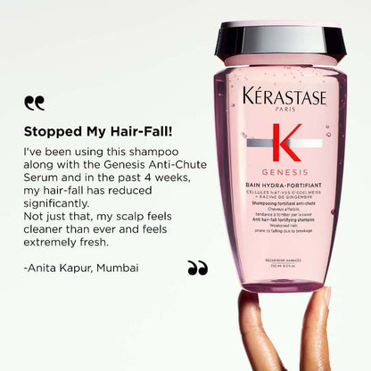Kerastase Genesis Hydra-Fortifiant Anti-Hair Fall Shampoo For Normal To Oily Hair
(250ml)