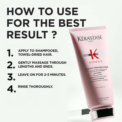 Kerastase Genesis Conditioner For Fine To Medium Hair, Adds Strength & Reduces Hair Fall & Breakage
(200ml)