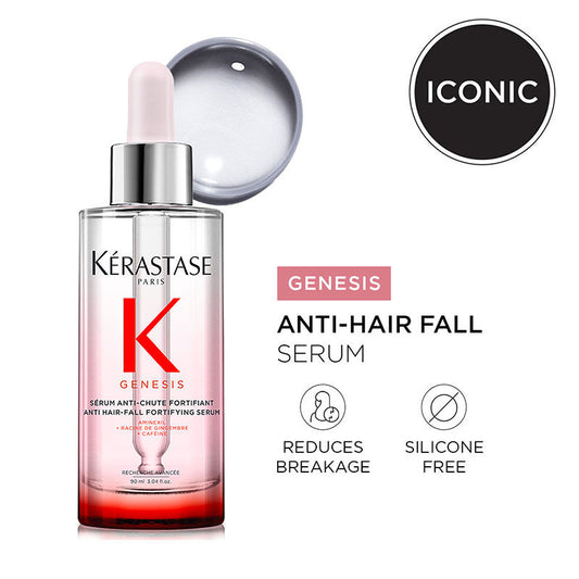 Kerastase Genesis Anti-Hair Fall Daily Scalp Serum, With 1.5% Aminexil & Ginger Root Extract
(90ml)