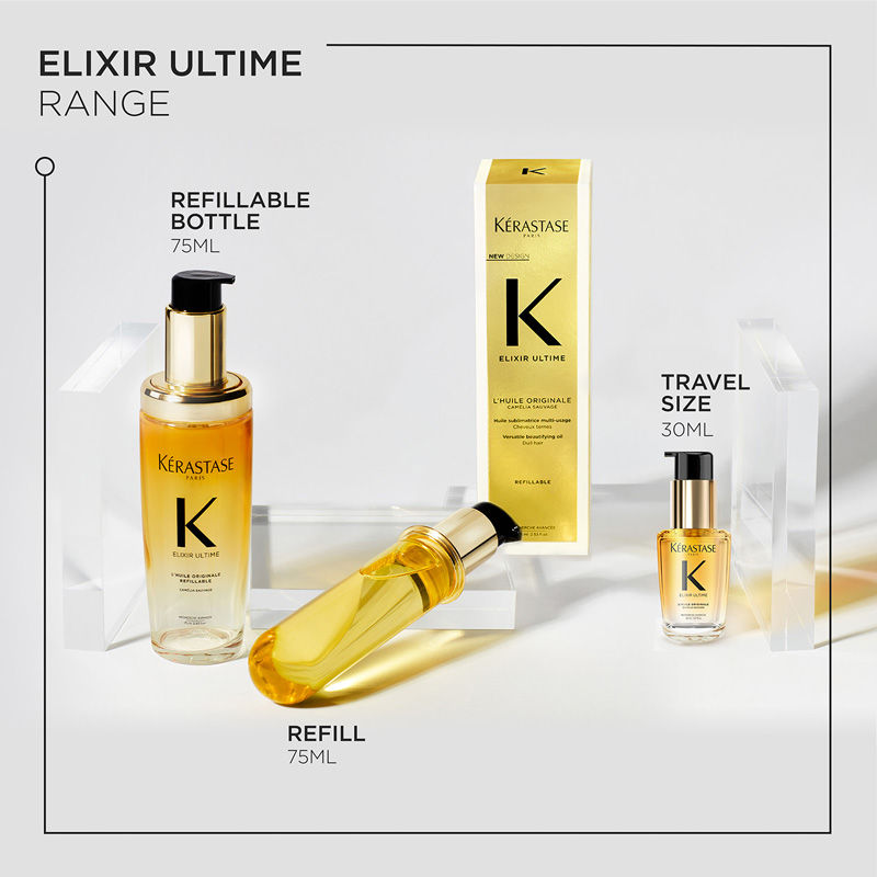 Kérastase Elixir Ultime Hair Oi-In-Serum For All Hair Types, 2x Shinier Hair
(30ml)