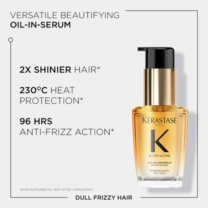 Kérastase Elixir Ultime Hair Oi-In-Serum For All Hair Types, 2x Shinier Hair
(30ml)