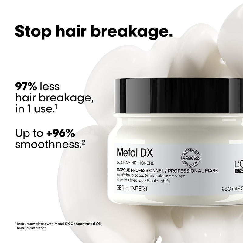 L'Oreal Professionnel Scalp Advanced Anti-Dandruff Dermo-Clarifier Shampoo + Metal Dx Hair Mask
(2pcs)