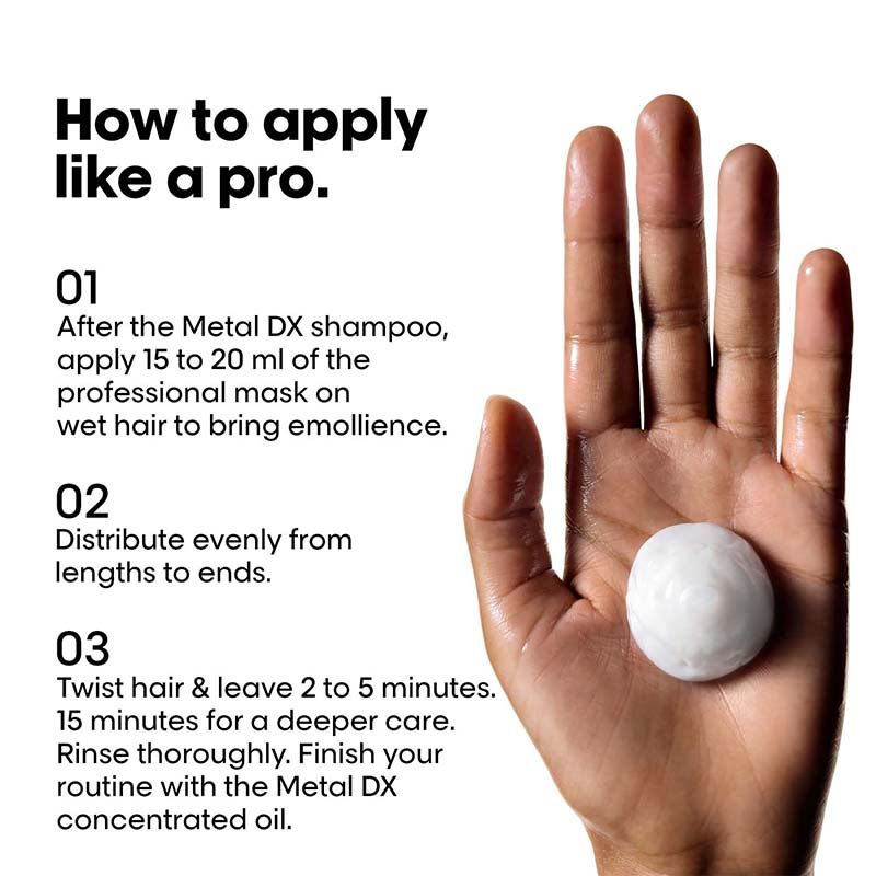 L'Oreal Professionnel Scalp Advanced Anti-Dandruff Dermo-Clarifier Shampoo + Metal Dx Hair Mask
(2pcs)