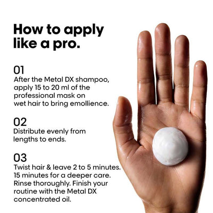 L'Oreal Professionnel Scalp Advanced Anti-Dandruff Dermo-Clarifier Shampoo + Metal Dx Hair Mask
(2pcs)
