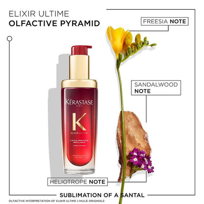 Kerastase Elixir Ultime Hair Oil-In-Serum Valentine's Edition 2X Shinier Hair 96H Anti-Frizz Action
(75ml)