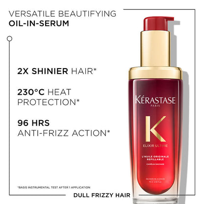 Kerastase Elixir Ultime Hair Oil-In-Serum Valentine's Edition 2X Shinier Hair 96H Anti-Frizz Action
(75ml)
