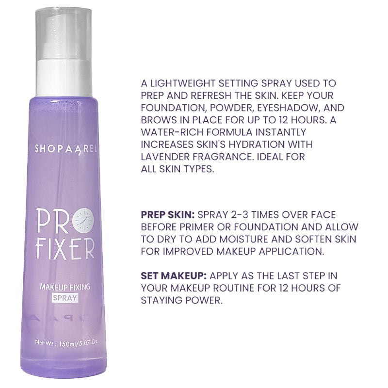 Shopaarel Pro Fixer Makeup Fixing Spray
(150ml)