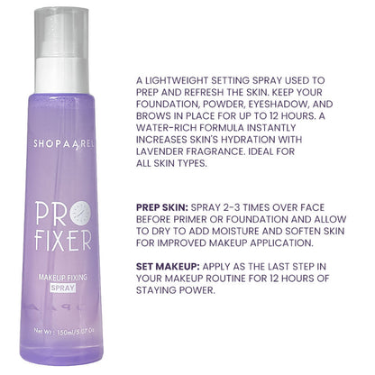 Shopaarel Pro Fixer Makeup Fixing Spray
(150ml)