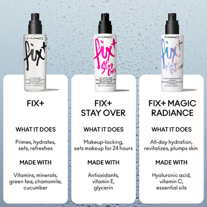 M.A.C Prep + Prime Fix+ (Alcohol Free) Setting Spray - Original (Makeup Fixer) With Green Tea
(100ml)
