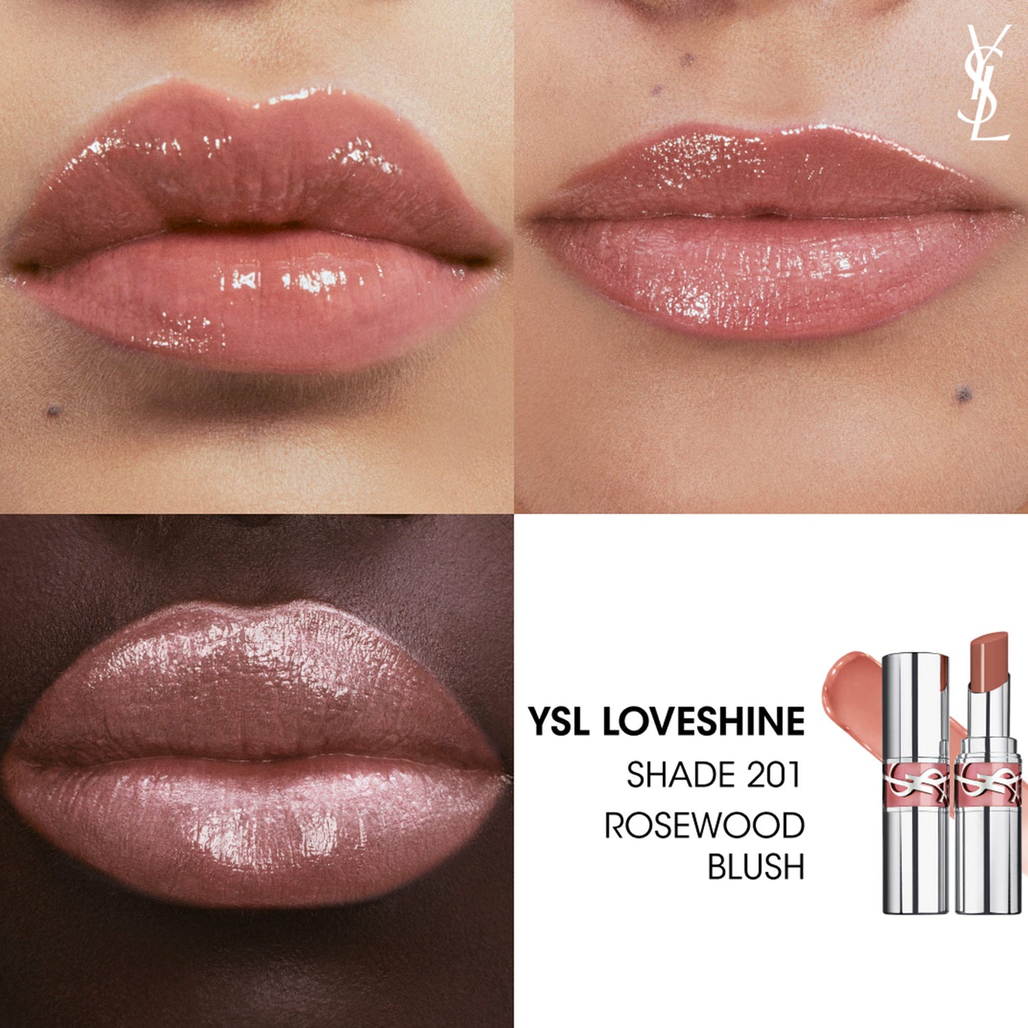 Yves Saint Laurent Loveshine Lipstick - 201 Rosewood Blush
(3.2g)