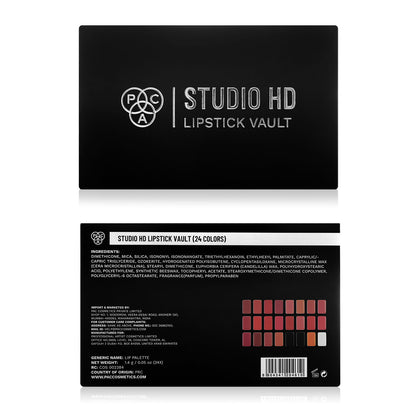 PAC Studio HD Lipstick Vault Palette X24 - Create 100+ Lip Shades, Intense Color Payoff, Lightweight
(33.6 g)