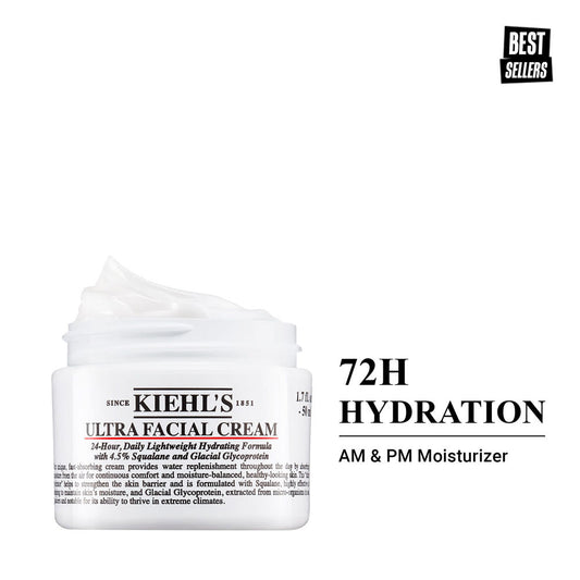 Kiehl's Ultra Facial Cream With 72 Hour Hydration - Moisturizer For Softer, Hydrated Skin
(50ml)