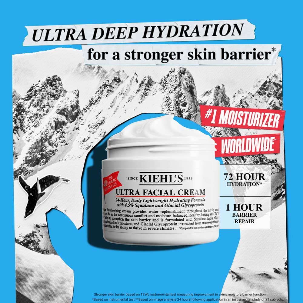 Kiehl's Ultra Facial Cream With 72 Hour Hydration - Moisturizer For Softer, Hydrated Skin
(50ml)