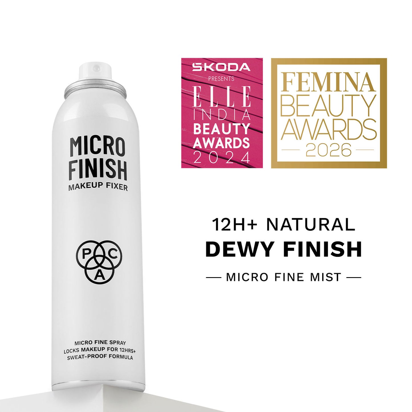 PAC Micro Finish Makeup Fixer Spray - Quick Drying Microfine Mist, Longlasting Sweatproof Formula
(120ml)