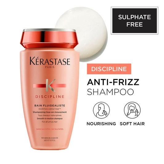 Kerastase Discipline Fluidealiste Shampoo For Frizzy Hair, With Morpho-Keratine, Sulphate-Free
(250ml)