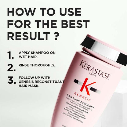 Kerastase Genesis Nutri-Fortifiant Anti-Hair Fall Shampoo For Normal To Dry Hair
(250ml)