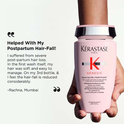 Kerastase Genesis Nutri-Fortifiant Anti-Hair Fall Shampoo For Normal To Dry Hair
(250ml)