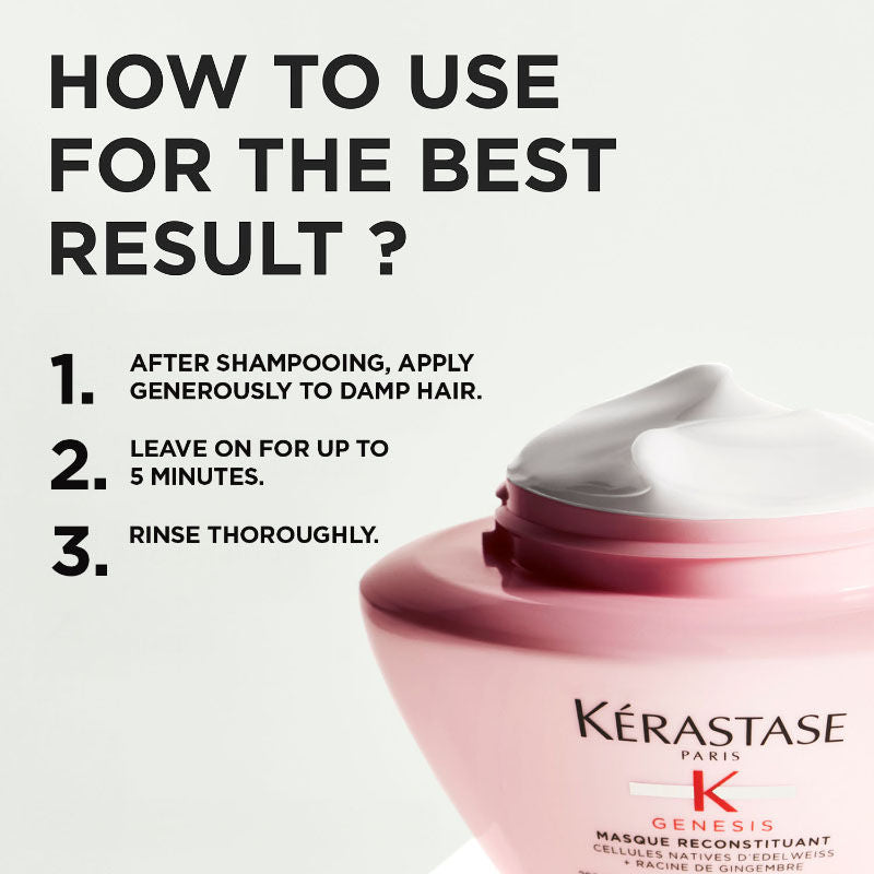 Kerastase Genesis Hair Mask For Medium To Thick Hair, Adds Strength & Reduces Hair Breakage
(200ml)