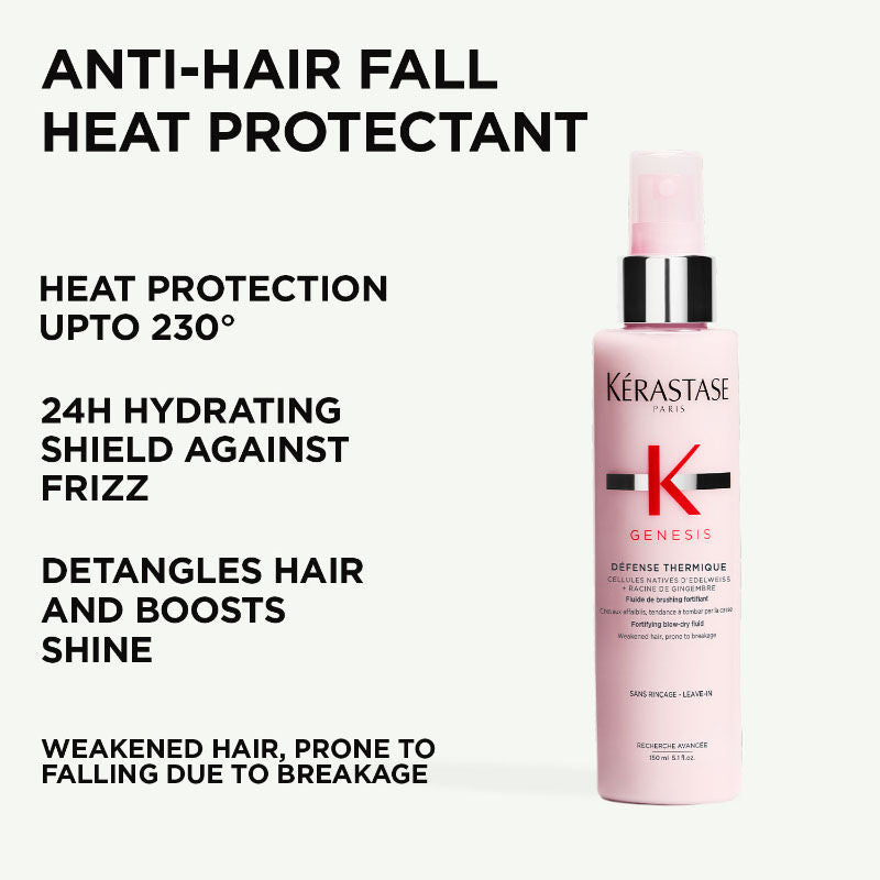 Kerastase Genesis Defense Heat Protection & Blow-Dry Hair Spray, Minimises Breakage
(150ml)