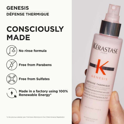 Kerastase Genesis Defense Heat Protection & Blow-Dry Hair Spray, Minimises Breakage
(150ml)