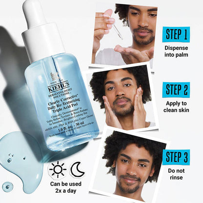 Kiehl's Clearly Corrective Daily Re-Texturizing Triple Acid Pre-Serum
(30ml)