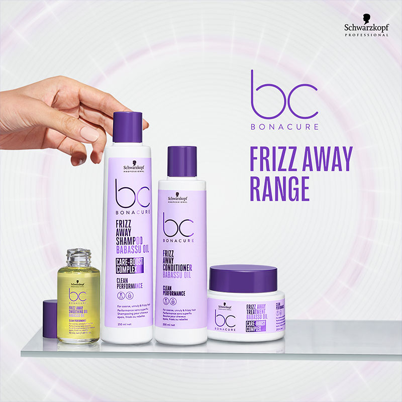 Schwarzkopf Professional Bonacure Frizz Away Shampoo + Conditioner + Mask Combo