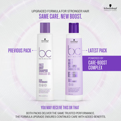 Schwarzkopf Professional Bonacure Frizz Away Shampoo + Conditioner + Mask Combo