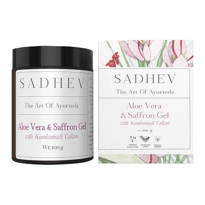 SADHEV Aloe Vera Gel With Saffron And Kumkumadi Thailam
(100g)