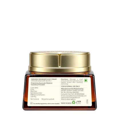 Forest Essentials Soundarya Radiance Day Cream with 24K Gold & SPF 30 PA++
(50g)