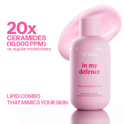 d'you In My Defence Barrier-Building Moisturiser With 20x More Ceramides (Lightweight & Non-Greasy)
(50ml)