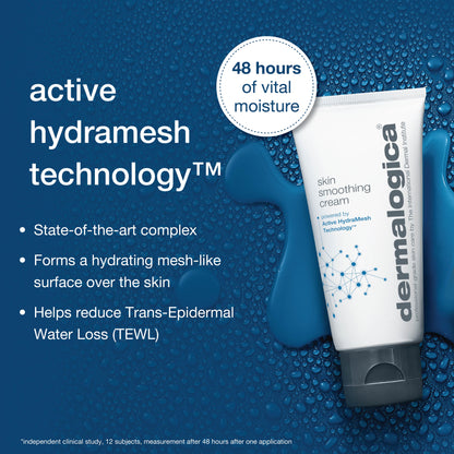 Dermalogica Skin Smoothing Cream Face Moisturiser Mini With Hyaluronic Acid & Vitman E
(15ml)
