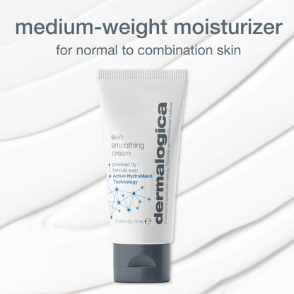 Dermalogica Skin Smoothing Cream Face Moisturiser Mini With Hyaluronic Acid & Vitman E
(15ml)