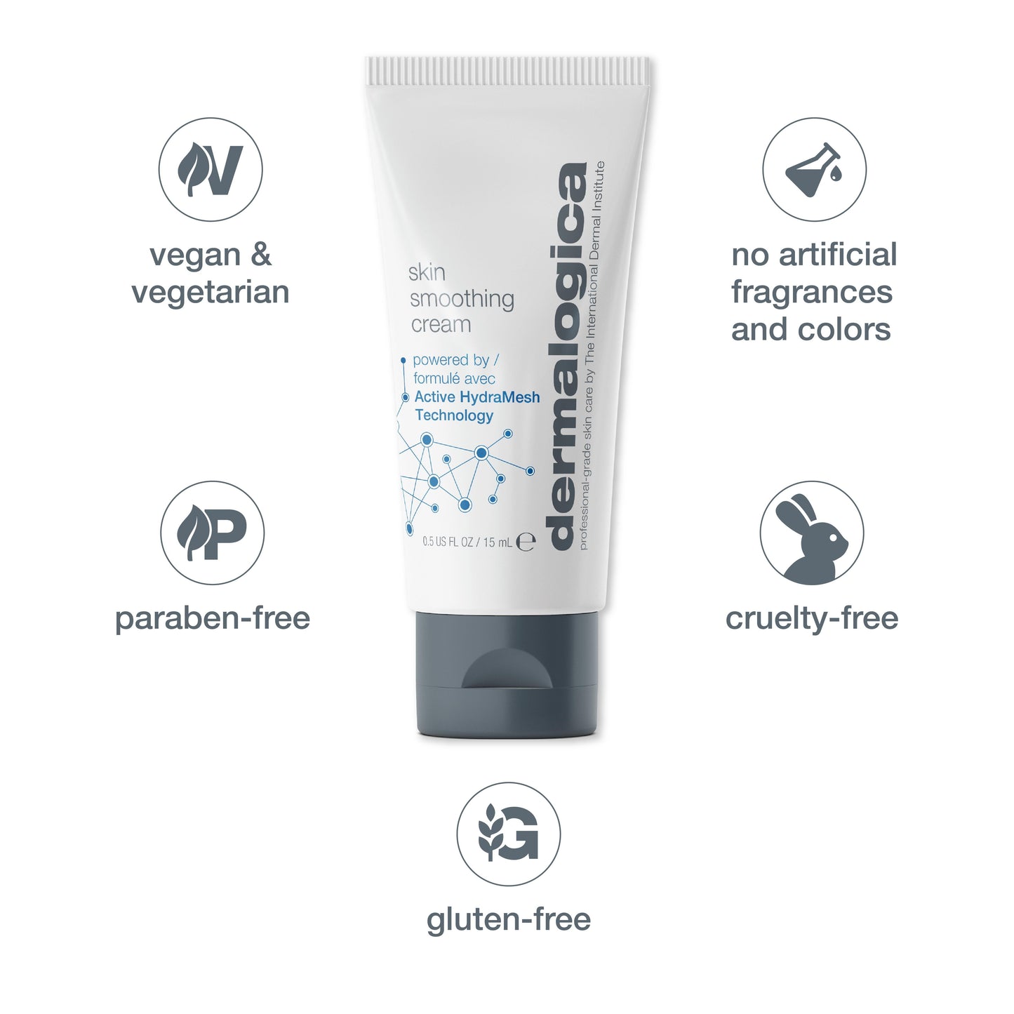Dermalogica Skin Smoothing Cream Face Moisturiser Mini With Hyaluronic Acid & Vitman E
(15ml)